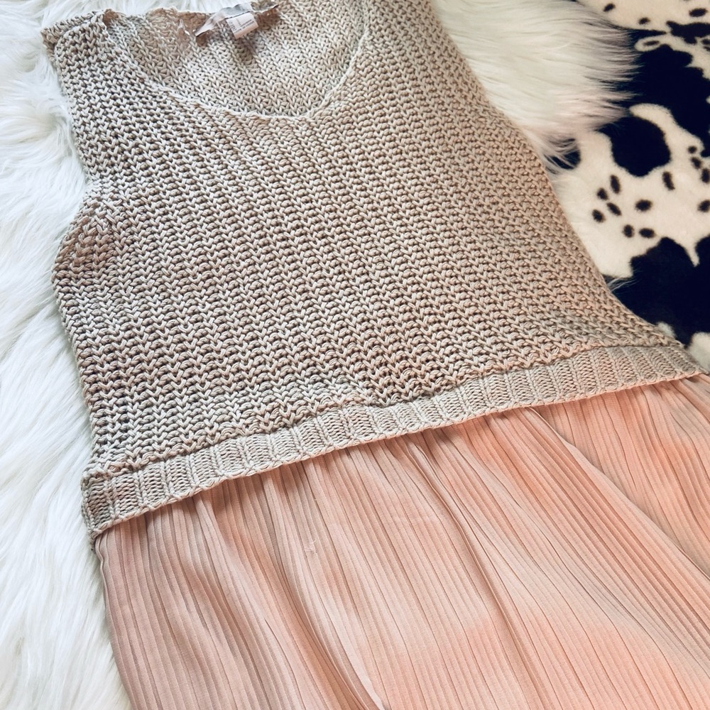 Forever21 combi dress top knit and pleated bottom size SP